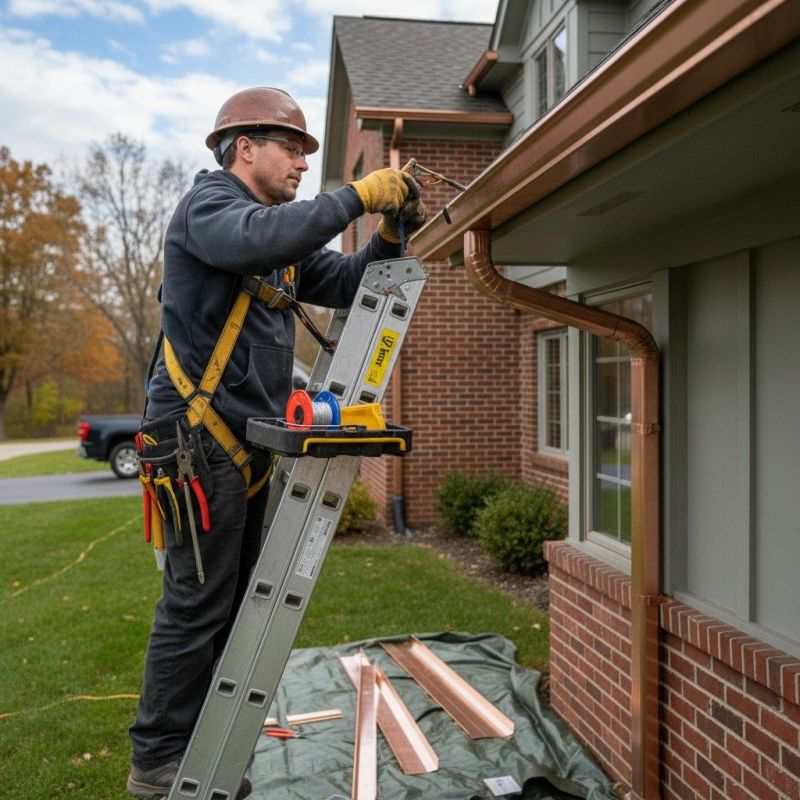 Copper Downspout Replacement detail